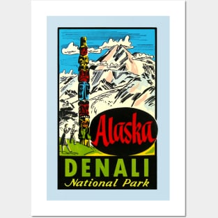 Denali National Park Alaska Vintage Posters and Art